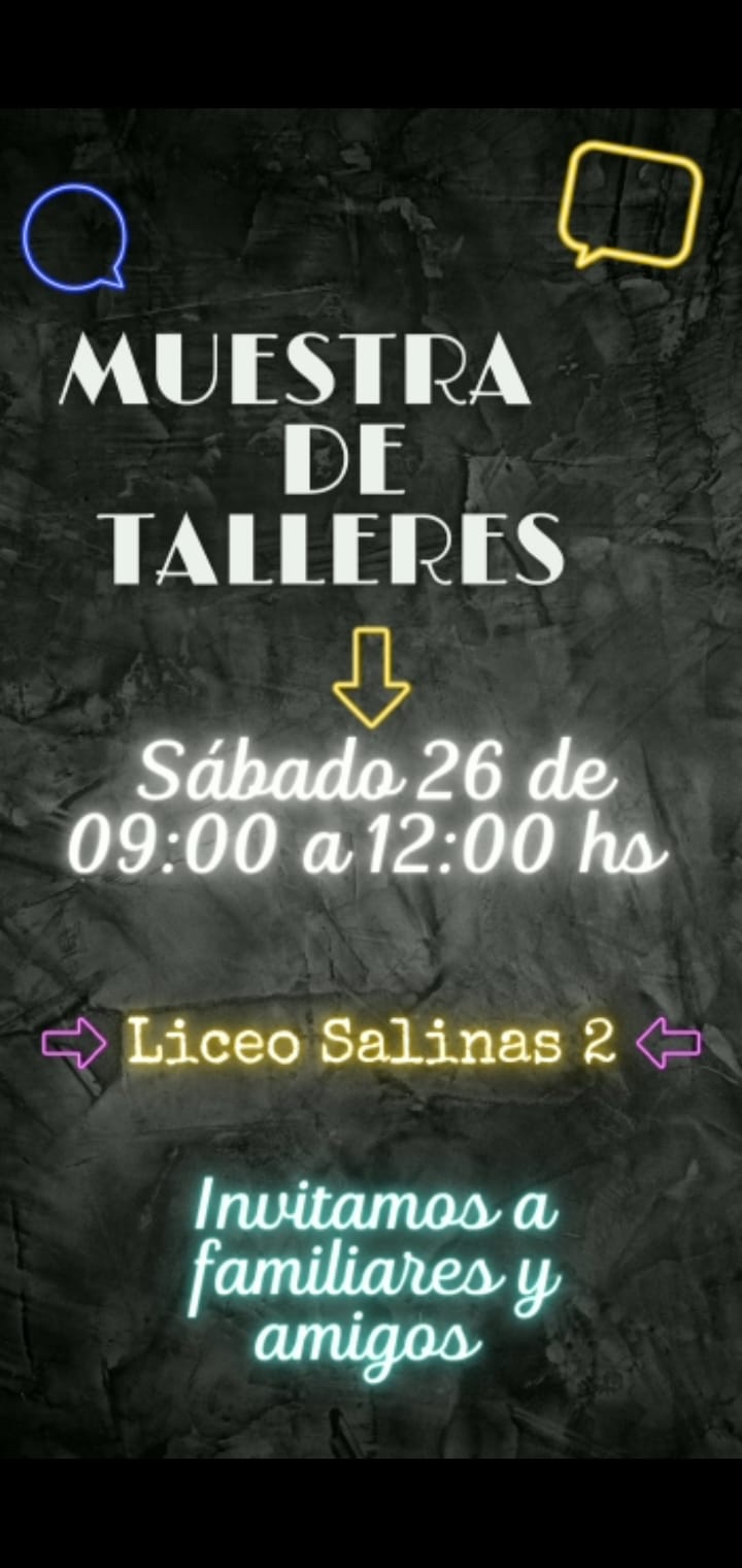 invitación a la muestra de los talleres