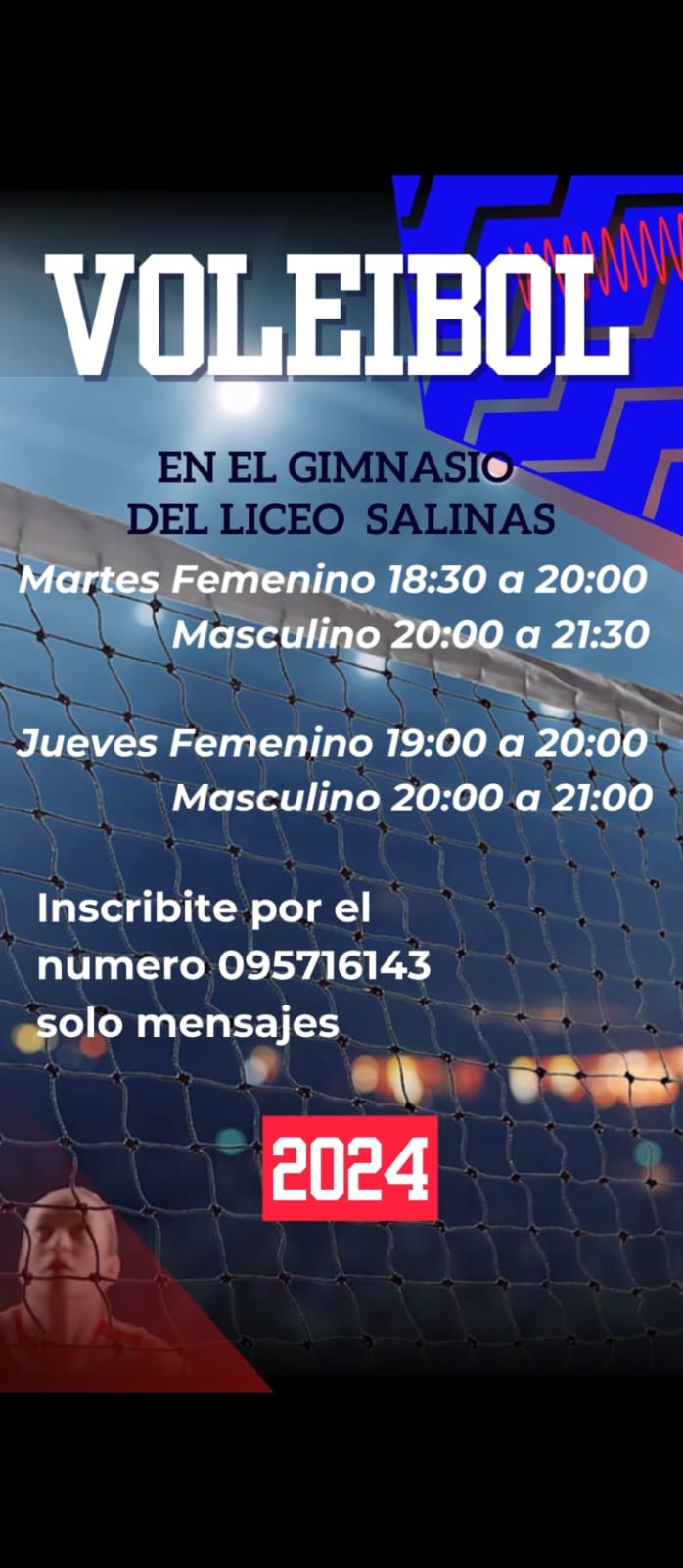 invitación a voleibol en liceo salinas